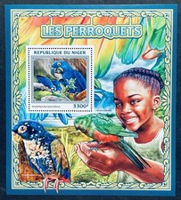 NIGER PARROTS STAMPS SOUVENIR SHEET 2016 MNH HYACINTH MACAW BIRD PARROT BIRDS