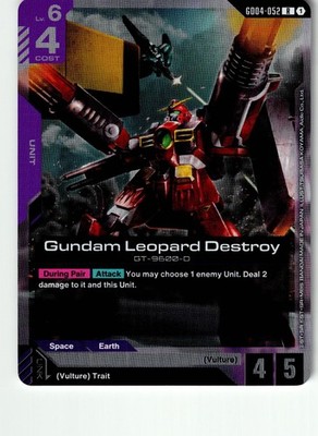 Set Of 2 Gundam Leopard Destroy GD04-052 R Phantom Aria Gundam Holo LP