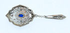 Edwardian 14K White Gold~Blue Sapphire~Pearls~ Peacock Feather~ Lavalier Pendant — photo 3