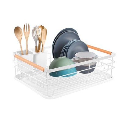 Dish Drainer Rack with Removable Drip Tray  Large Space Kitchen Drying Rack