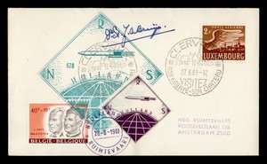 DR WHO 1961 LUXEMBOURG SPACE ROCKET MAIL EZ #5C1A SIGNED R80619