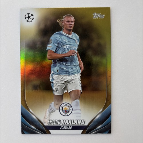 2023-24 Topps UEFA Erling Haaland Gold Foilboard #/50 Man City