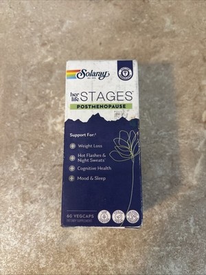 Solaray Her Life Stages Postmenopause Support Hot Flash Night Sweats 60 9/26