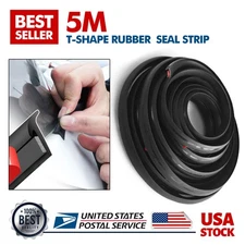 2X 5M T-Shape Rubber Seal Car Door Edge Guard Molding Trim Protectors Seal Strip