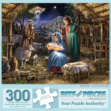 Bits and Pieces – Large 300 Piece Jigsaw Puzzle for Adults – Nativity' Chris