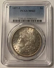 1897-S Morgan Silver Dollar PCGS MS63 OGH Old Green Holder Looks Undergraded