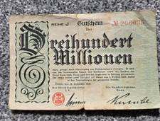 Bonn 1923 German Three Hundred Million Mark Note