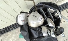 Set of Texan classic golf clubs with Motocaddy dry series golf bag and umbrella