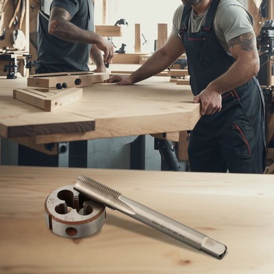 ZYWUOY 3/8-26 UNS Gewindebohrer Set - HSS Schneideisen Mit Schlüsselloch