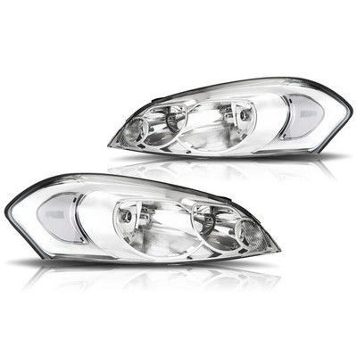 Fit For 2006-2013 Impala/2006-2007 Monte Carlo Clear Chrome Headlights Headlamps