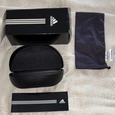adidas Black Hard Eyeglass/Sunglasses Case w/ Box Pouch Paperwork a992/40