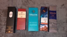 Empty Boxes only Lagavulin Redbreast Talisker  Singleton Tullibardine Whisky
