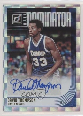 2018-19 Donruss Hall Dominator Signatures Gold 2/10 David Thompson Auto HOF 7o6