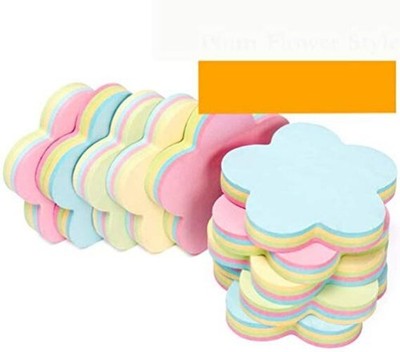 ZCHING Sticky Notes Self-Sticky Notes,100 Sheets/Pad, 10Pads/Pack Flower Shape