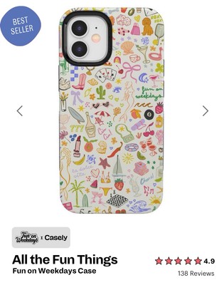 Casely iPhone 12 Case - New! All The Fun Things - Tween Summer Birthday Gift