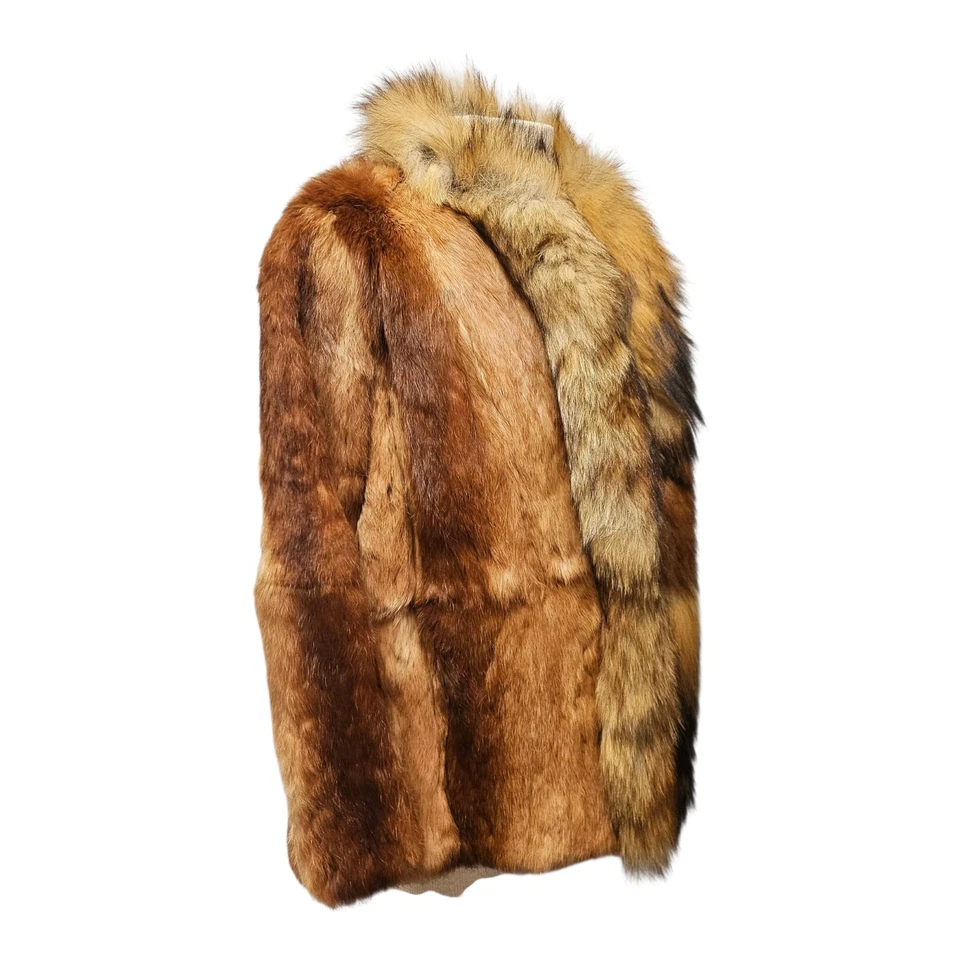 Vintage Orange Red Fox Fur Jacket Real Red  Fox Coat - BoHo Fox Jacket -S/M - Image 2 of 4