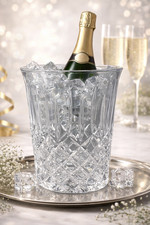 Großer, hochwertiger Sektkühler - Kristallglas