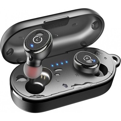 Tozo T10S Bluetooth Wireless Earbuds Waterproof with Charging Case - Black