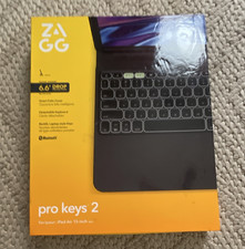 ZAGG Pro Keys 2 Detachable Bluetooth Keyboard Folio iPad Air 13" M2 Black