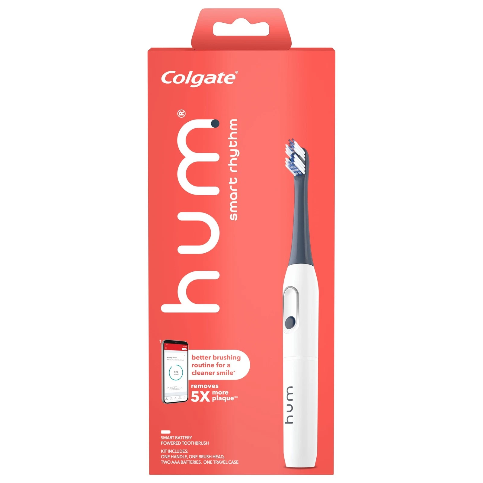 Colgate hum Smart Rhythm Sonic Toothbrush Kit, Battery-Powered