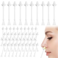 50 Pcs Nose Waxing Sticks Hair Waxing Applicator with Disposable Spatulas, Painl