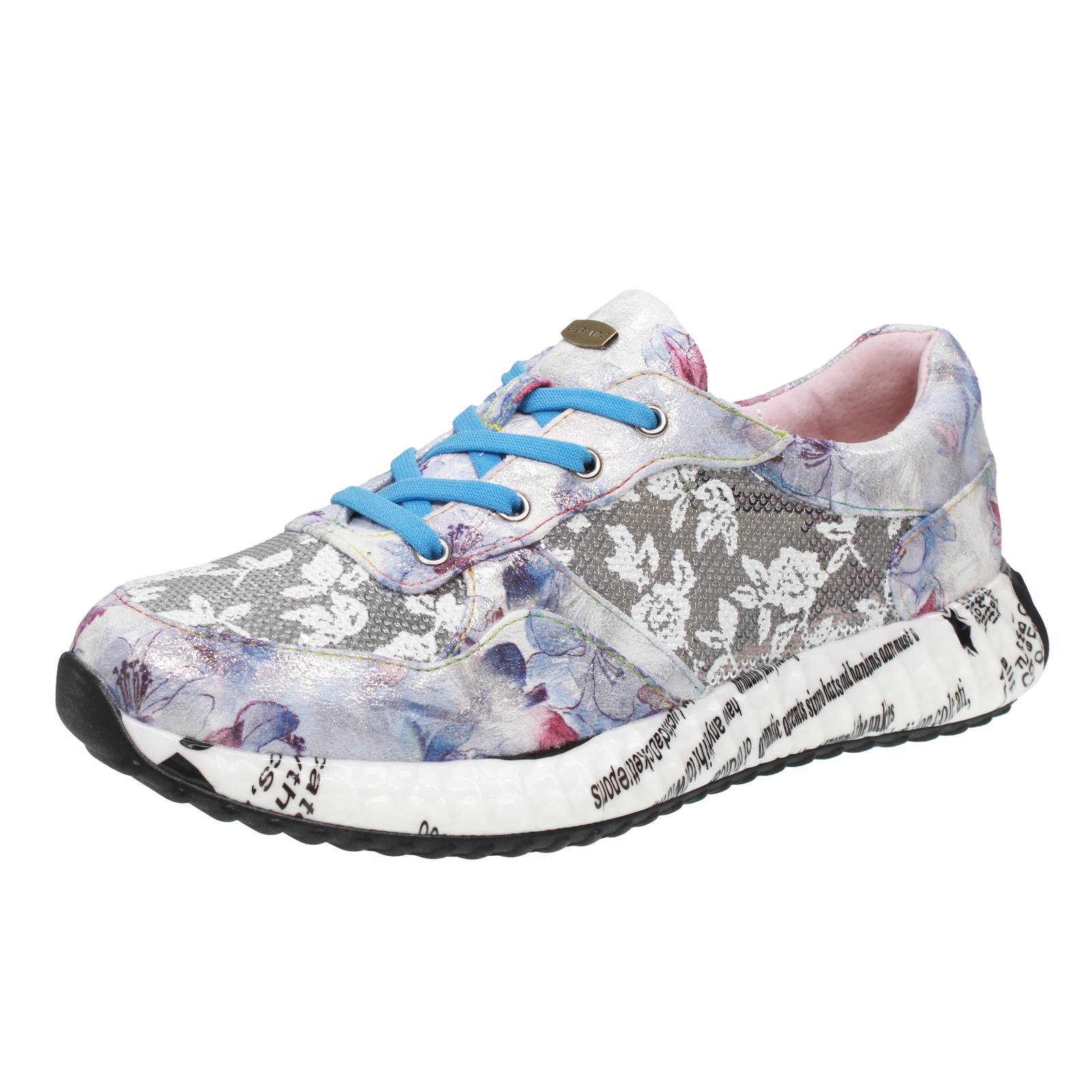 Laura Vita Burton - Sneaker Ledermuster hellblau - Gre 36 225 cm Damen 20390₽