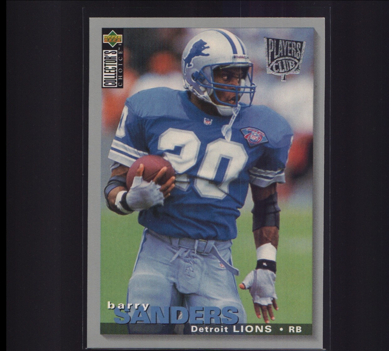 1995 Upper Deck Collector's Choice - Barry Sanders #156 Platinum Players Club