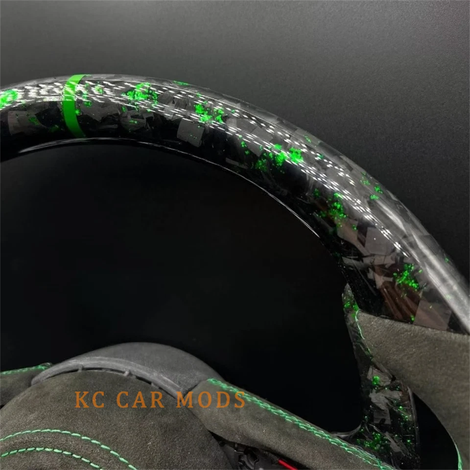 Volante Alcantara de fibra de carbono negro para Audi S3 A4 A5 S4 2017-2024 Foto 2 de 4