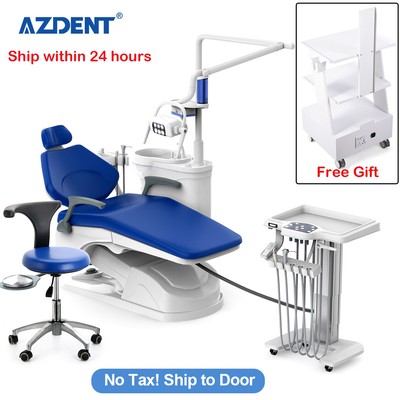 Dental Unit Chair Computer Controlled DC Motor PU Leather Doctor Stool FDA CE