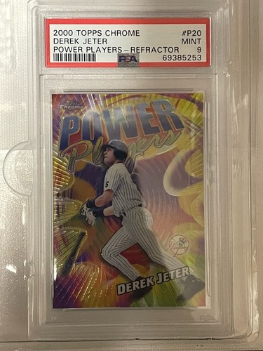 2000 Topps Chrome #P20 Derek Jeter Power Players Refractor PSA 9 Mint - Yankees