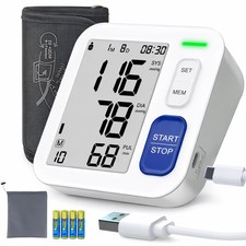 Monitor De Presion Arterial De Brazo Con Pantalla LCD Y Bolsa De Carga Pro