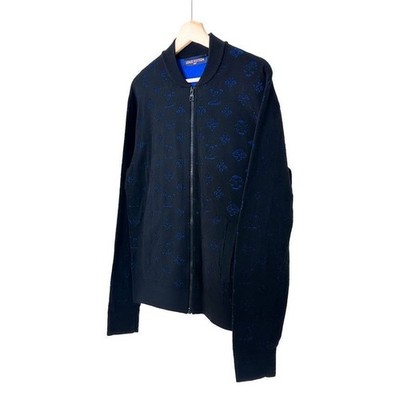 Louis Vuitton Bomberjacke mit Reißverschluss Monogramm Strick 1A5VS5 143524648