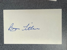 BRYAN LITTLE - 1982 autographed 3 x 5 index card MLB Guaranteed to Pass