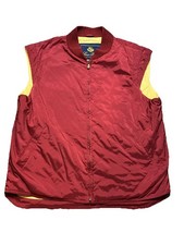 Men  s Loro Piana Red Cashmere Lined Quilted Full Zip Vest M