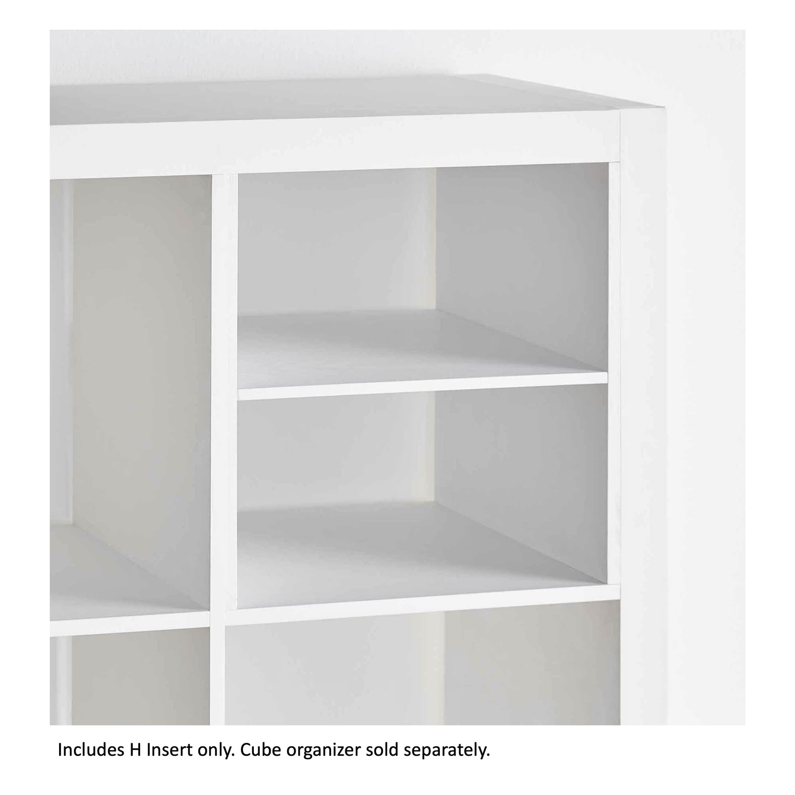 Hot,Better Homes & Gardens H Shelf Insert for Cube Organizers, White Texture
