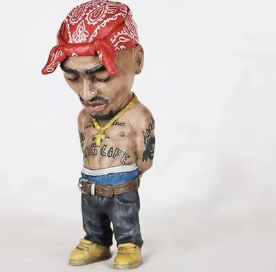 Tupac Figur Deko Statue Hip Hop Rapper Star Desktop Büro Wohnzimmer Geschenk 