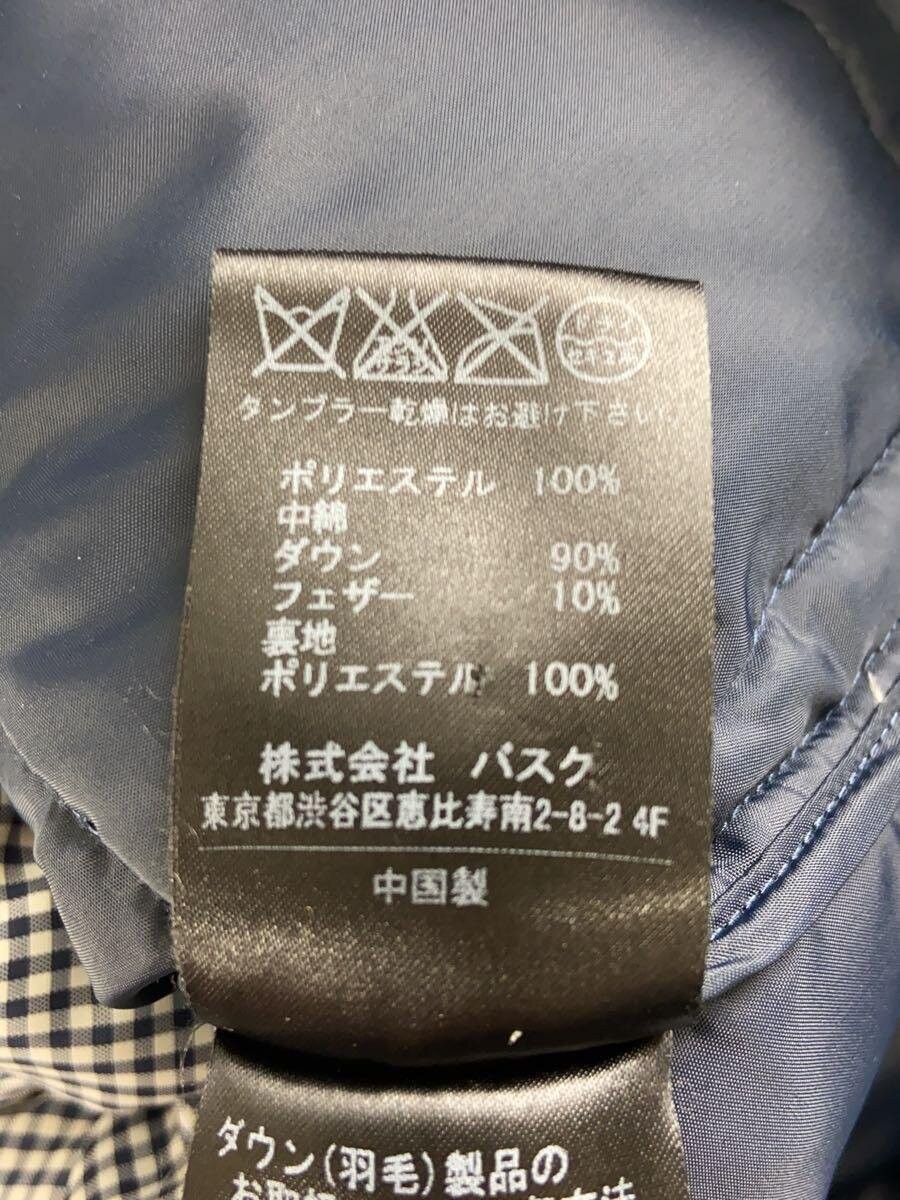 blanc basque long down jacket polyester NVY gingh… - image 5