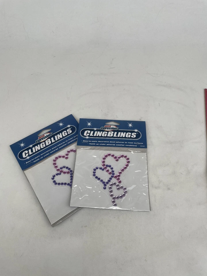 2 calcomanías de cristal rosa púrpura emblema pegatina auto cuaderno teléfono celular equipaje coche Foto 2 de 4