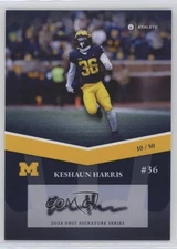 2024 University of Michigan Wolverines Signature Series /50 Keshaun Harris Auto