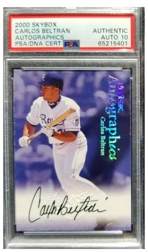PSA Auto 10 2000 Skybox Autographics Carlos Beltran (AU)