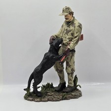 Deer Hunter Statue Man W Labrador Retriever  ...