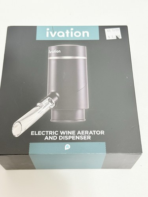#ad Ivation Electric Wine Aerator and Dispenser Pump Rechargeable IVAWPAG50 Open Box $19.99