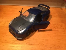 JADA TOYS  2009 NISSAN GT-R R35 BLUE 1:32 NO BOX, A1