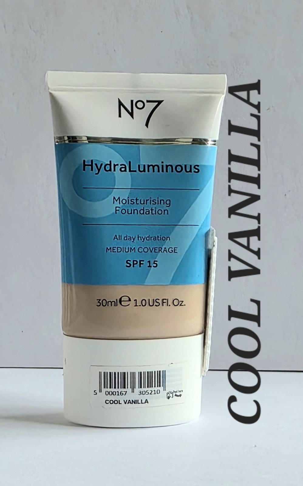 No7 HydraLuminous Moisturising Foundation SPF 15 Shade COOL VANELLA 30ml Seald