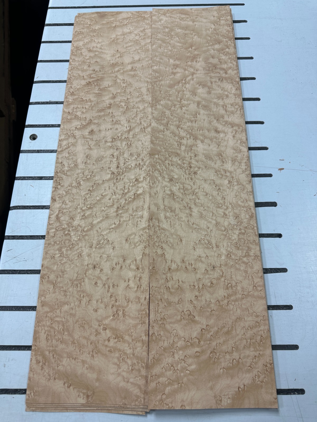 Birdseye Maple Raw Wood Veneer 2 sheets 26" x 5'' BE12