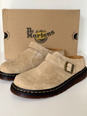 Dr. Martens Isham Desert Oasis Suede Mules / Parchment Beige / New