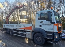 MAN TGS HIAB Lorry with Grab Crane Dropside Flatbed Truck 26 Ton