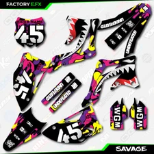 PMYK Savage Camo Graphics Kit fits 12-15 Kawasaki KXF450 KX450F  Plate Decals