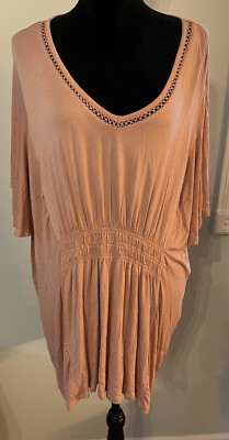 American Rag Cie Women s Plus Size Top 2X Shirt Tunic Short Sleeve NEW