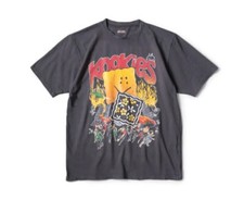 Juji1516/Japan/Kapital Wax Dyed Washed Cracked Fun Printed Short sleeved T-shirt